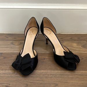 Kate Spade Black Satin pump. Size 10. Super comfortable!